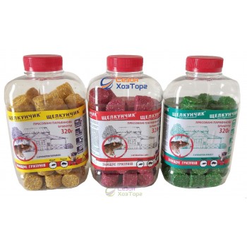 Лускунчик Брикети парафінові 320г з ароматом (сир, карамель, арахіс)